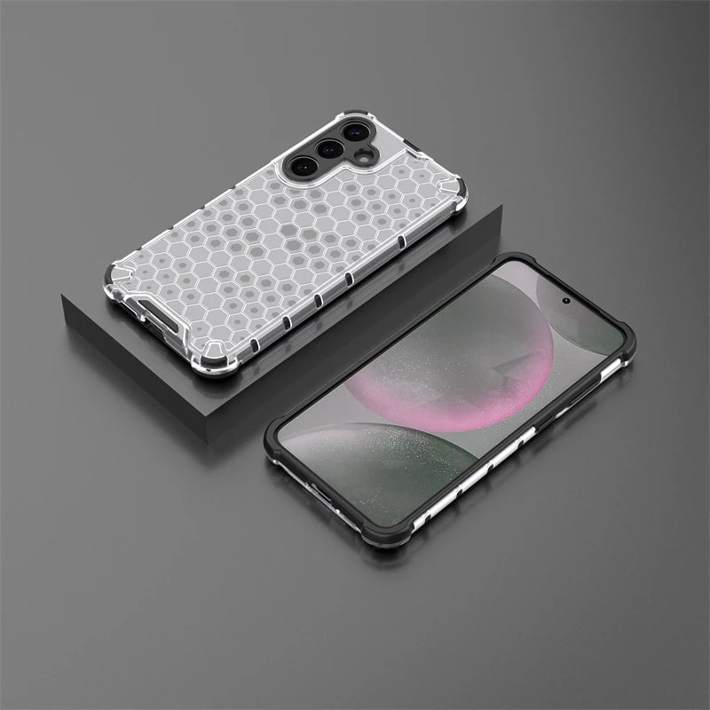 Samsung Galaxy S25 Plus Kotelo Iskunkestävä Honeycomb Design 10