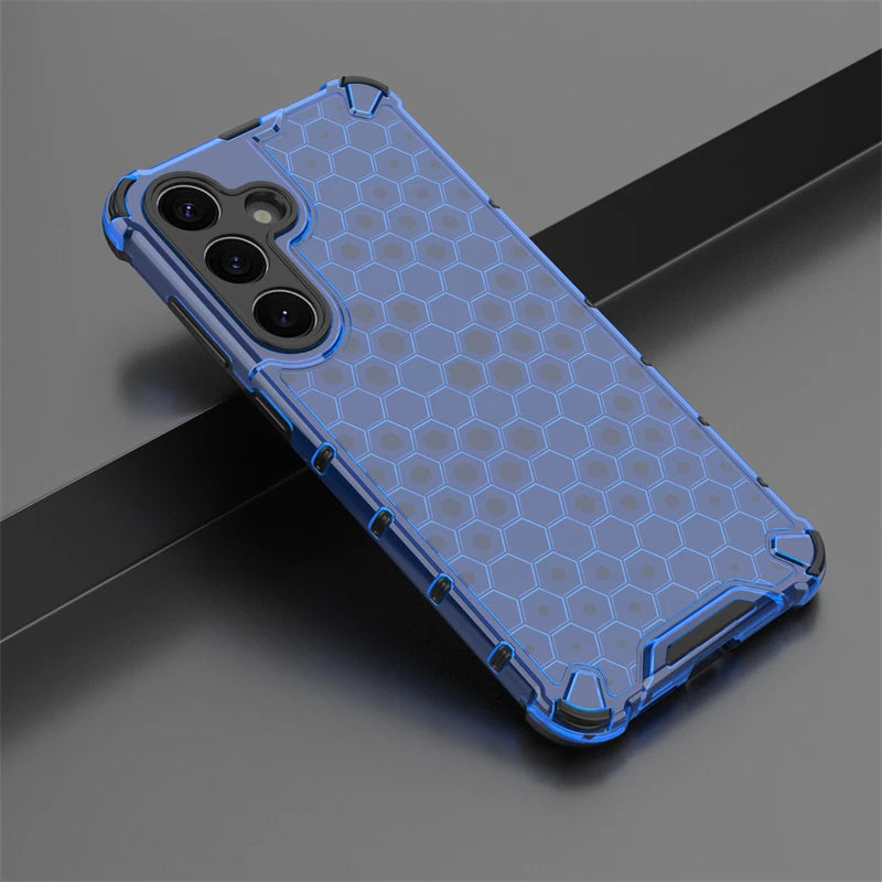 Samsung Galaxy S25 Plus Kotelo Iskunkestävä Honeycomb Design 5