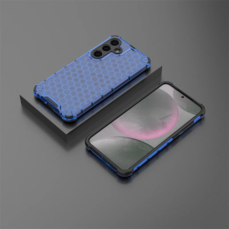 Samsung Galaxy S25 Plus Kotelo Iskunkestävä Honeycomb Design 6
