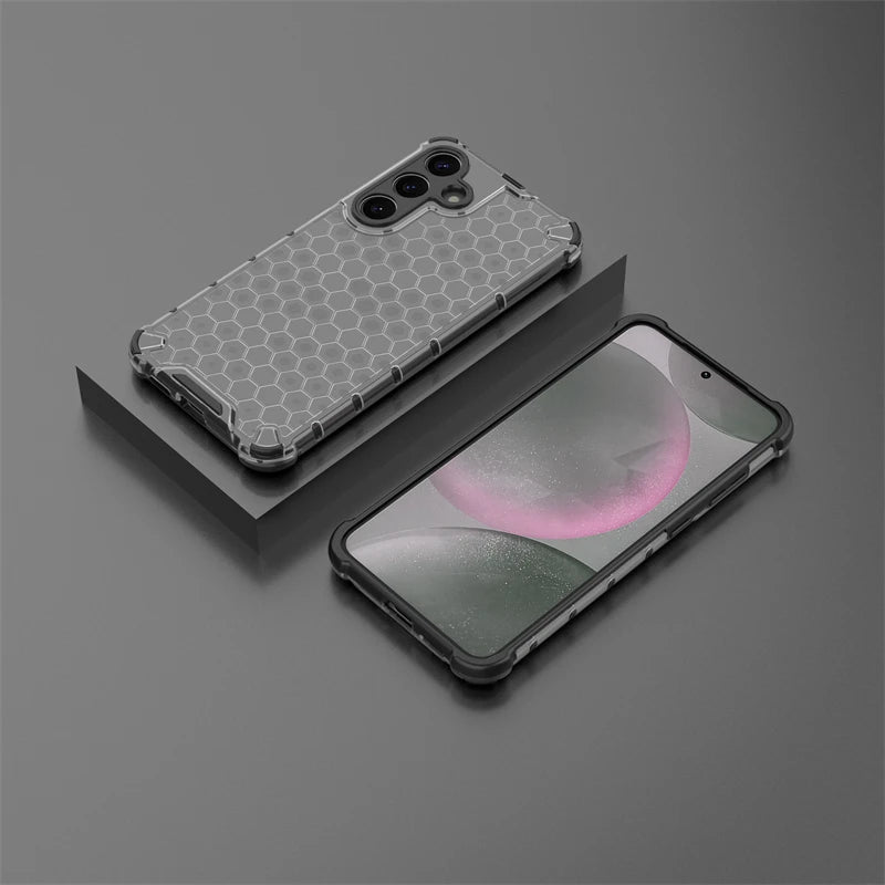 Samsung Galaxy S25 Plus Kotelo Iskunkestävä Honeycomb Design 8