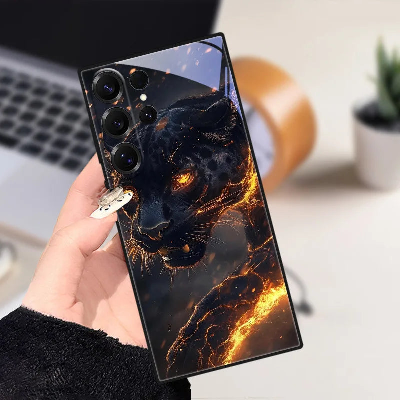 Samsung Galaxy S25 Puhelin Kuori Eläinkuvioilla Liukumaton Suoja 33