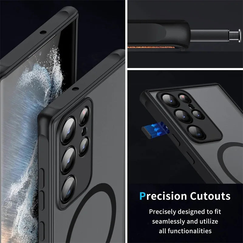 Samsung Galaxy S25 S24 Ultra Plus Phone Case Magnetic Closure Stylish 2