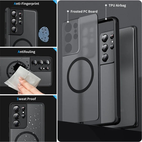 Samsung Galaxy S25 S24 Ultra Plus Phone Case Magnetic Closure Stylish 3
