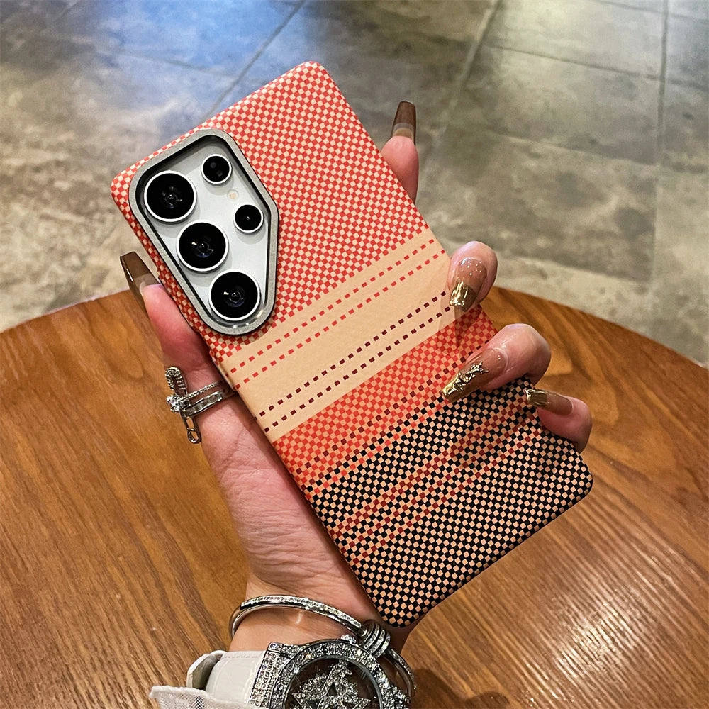 Samsung Galaxy S26 Ultra Puhelinkuori Värikäs Suojakuori Moderneilla Raitoilla 7