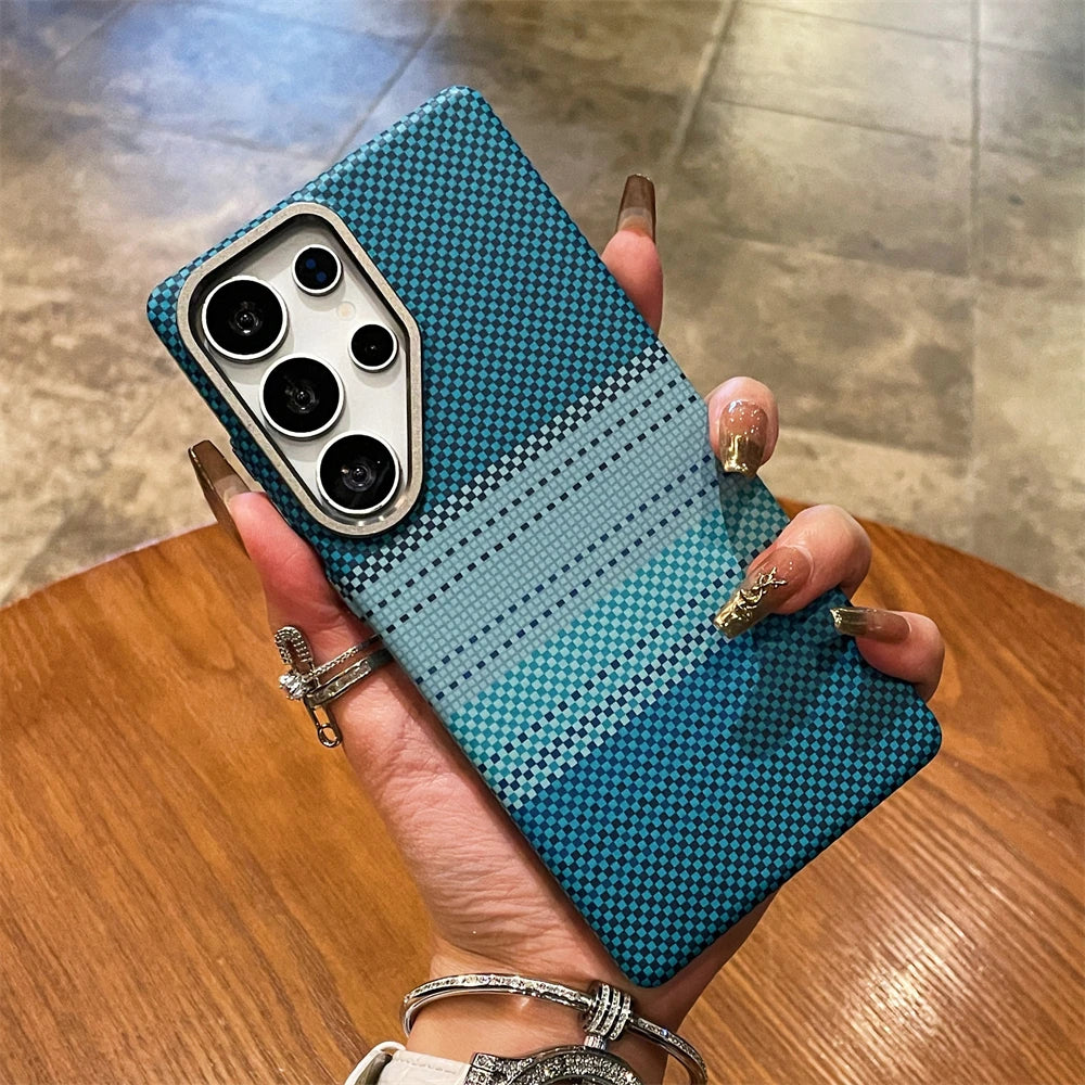 Samsung Galaxy S26 Ultra Puhelinkuori Värikäs Suojakuori Moderneilla Raitoilla 9