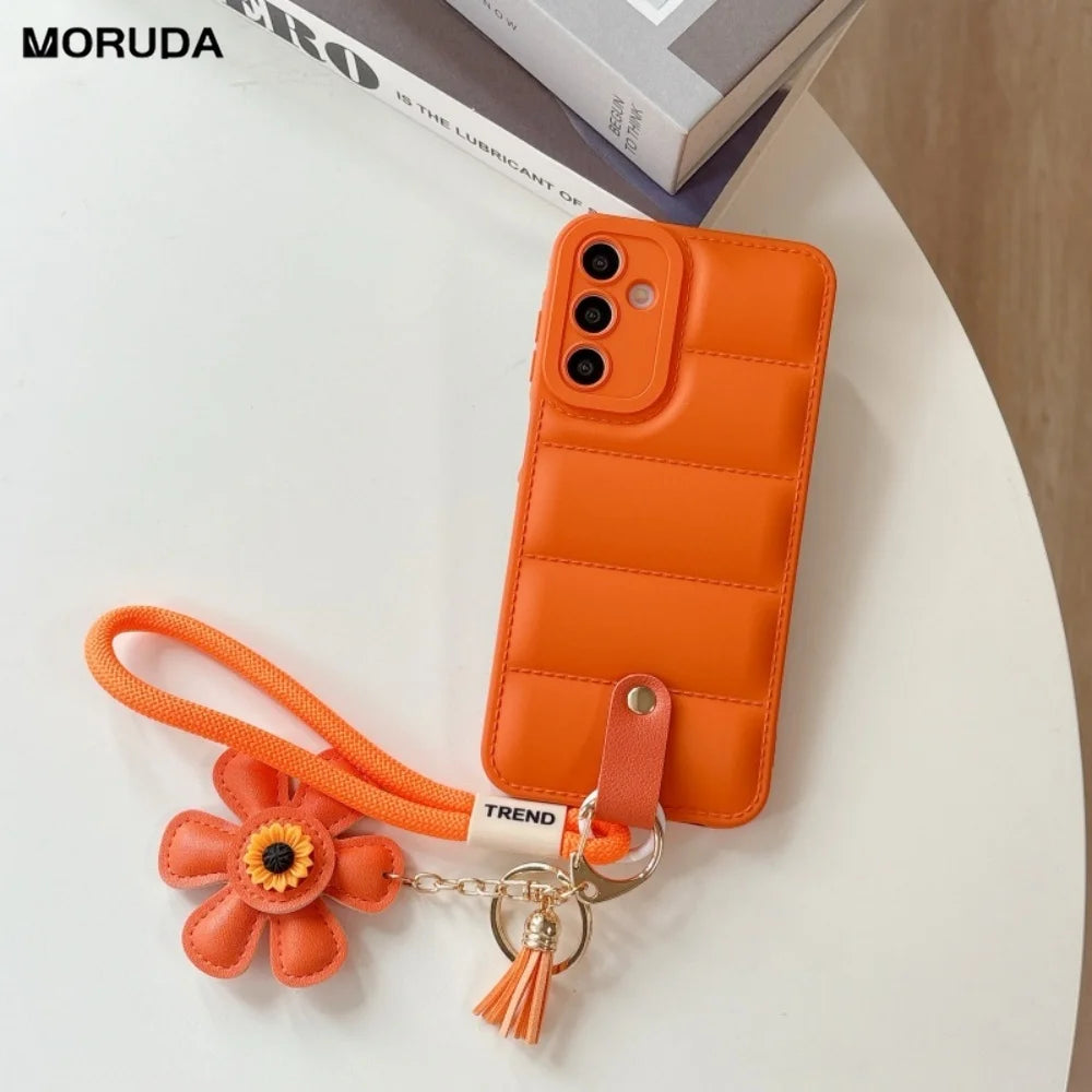 Samsung Galaxy Suojakuori Auringonkukka Rannehihnalla 0