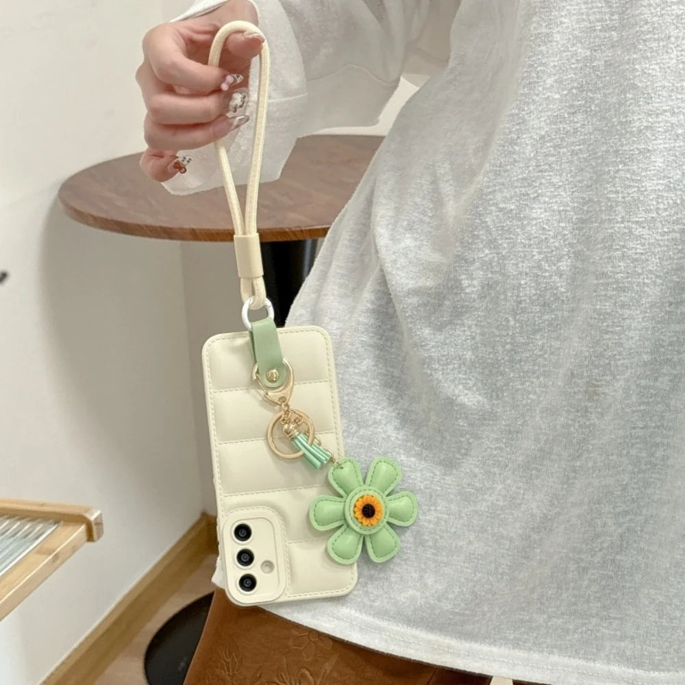 Samsung Galaxy Suojakuori Auringonkukka Rannehihnalla 2