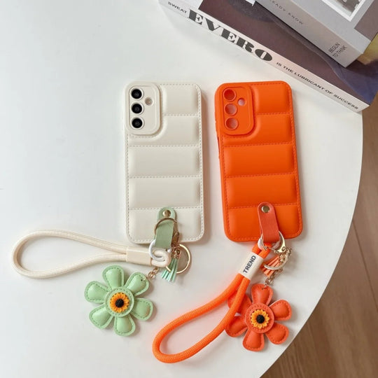 Samsung Galaxy Suojakuori Auringonkukka Rannehihnalla 3