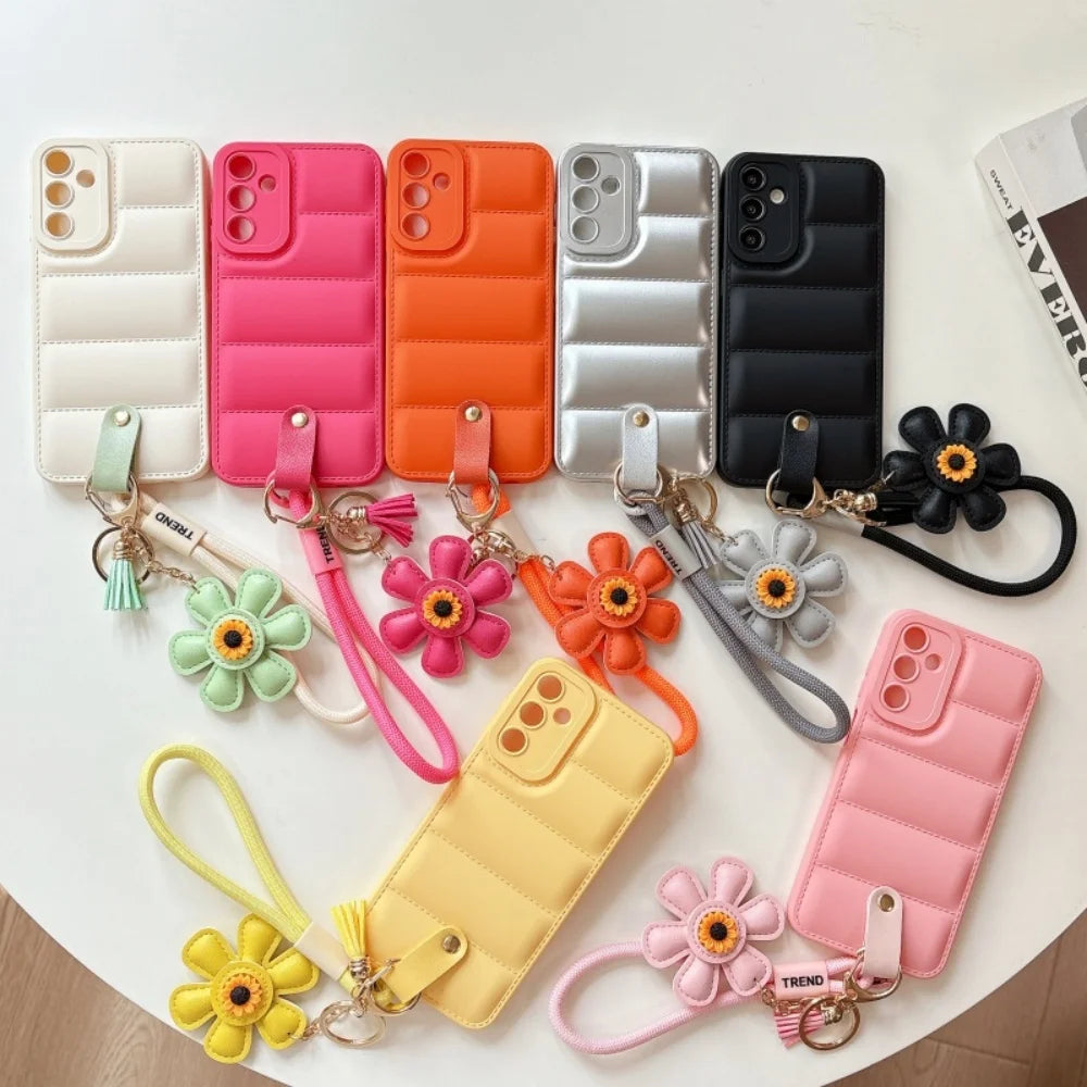 Samsung Galaxy Suojakuori Auringonkukka Rannehihnalla 5