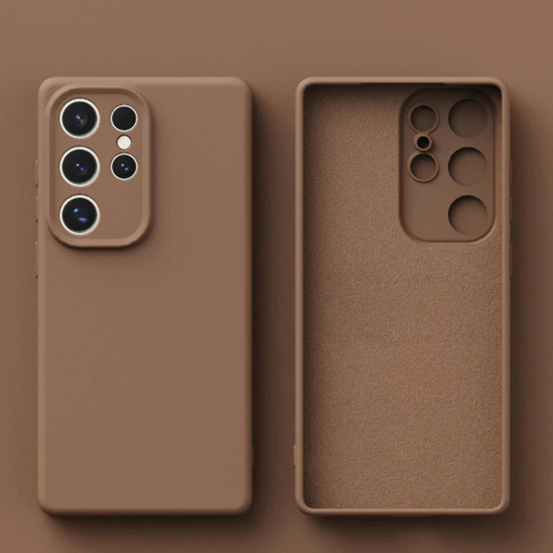 Samsung Puhelimen Suojakuoret Nestemäisellä Silikonilla Iskunkestävä Design 8