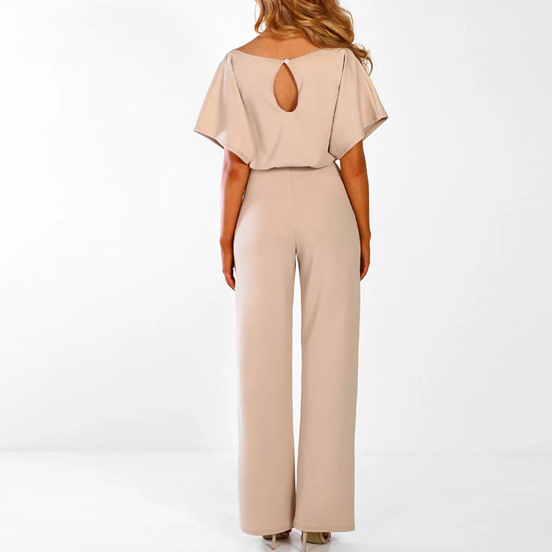 Naisten Jumpsuit Leveillä Jaloilla Pitsi-yksityiskohdilla Polyesteri-2