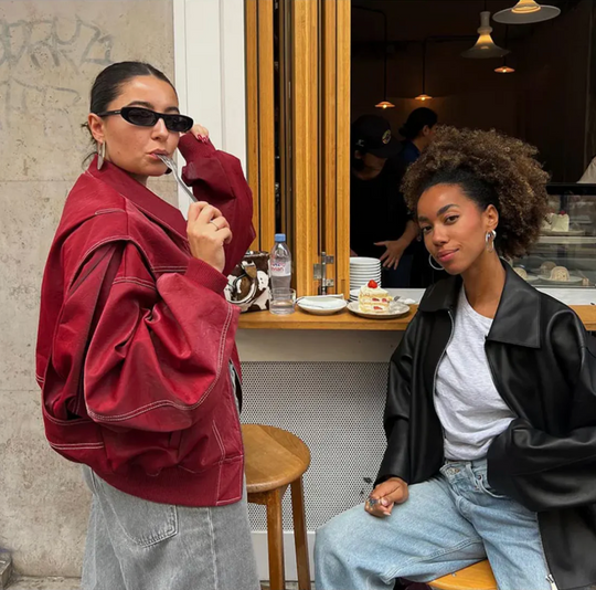 Naisten Takki Musta Oversized Bomber Lämmin Kestävä-3