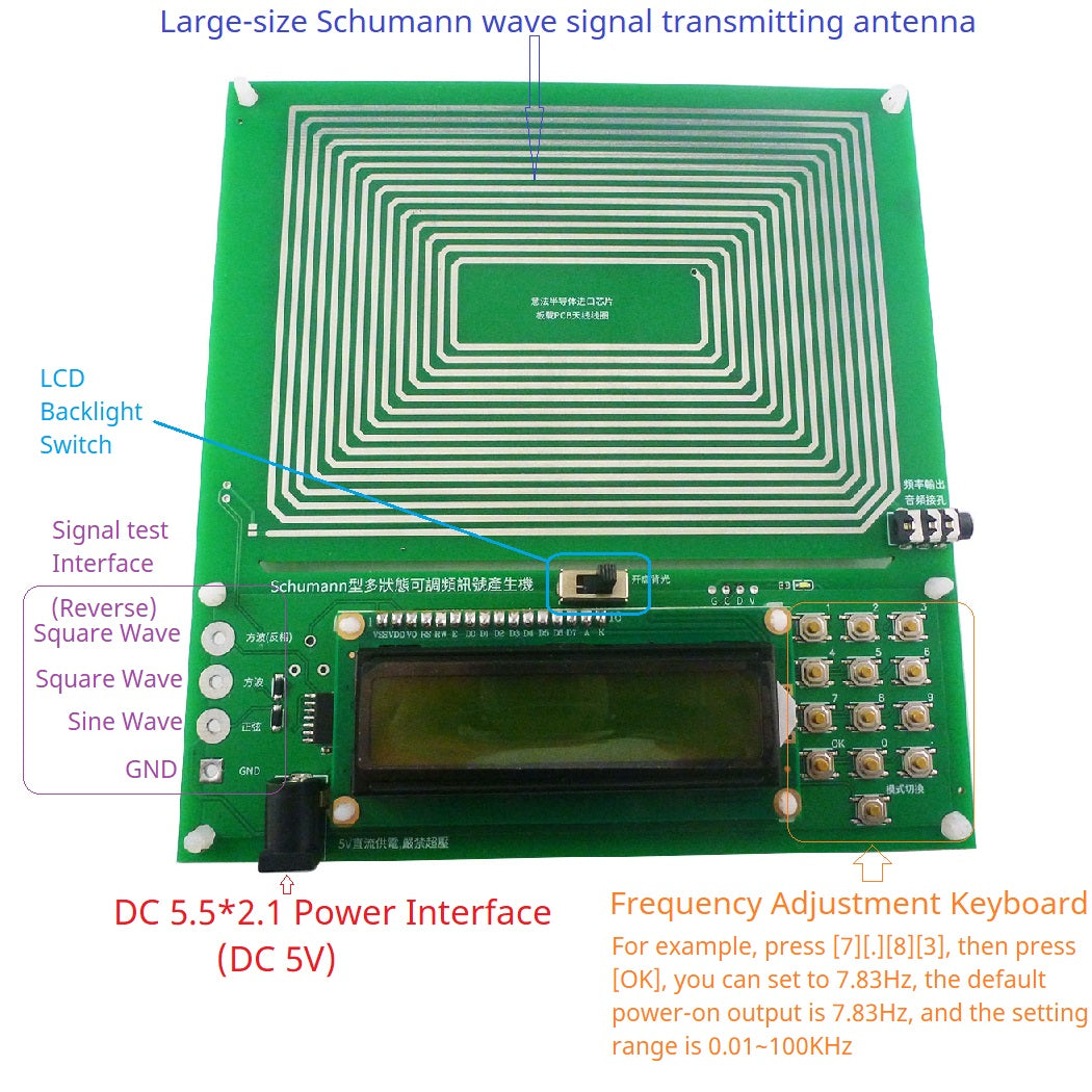 Schumann Frequency Generator Adjustable 8