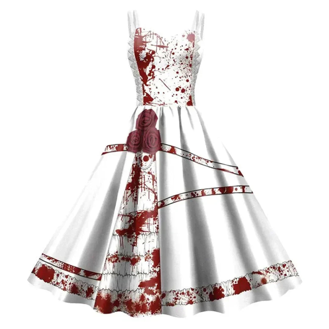 Variant image for Naisten Goottilainen A-linjainen Mekko Vintage Tyylillä-17
