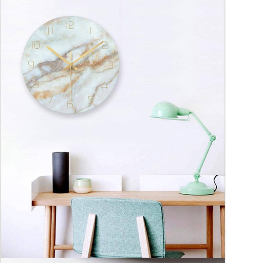 Seinäkello Marmorikehyksellä Moderni Design 2