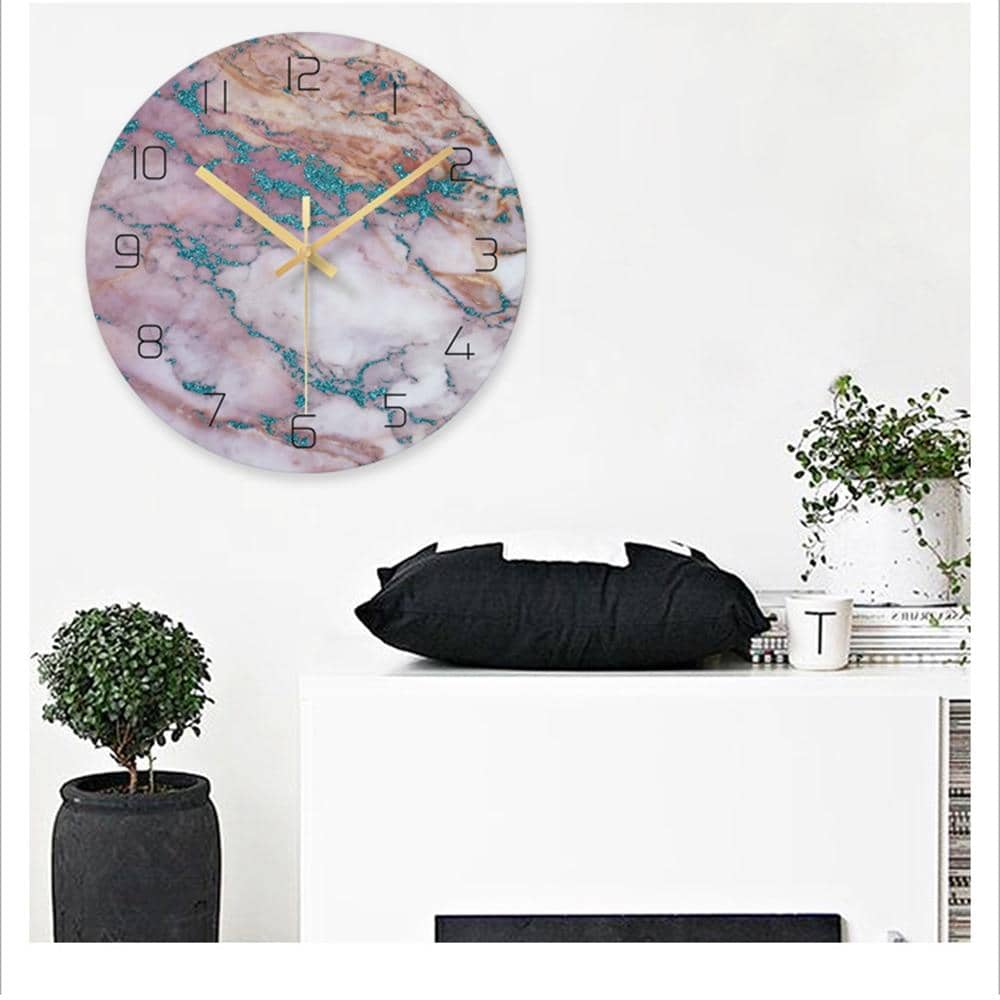 Seinäkello Marmorikehyksellä Moderni Design 3