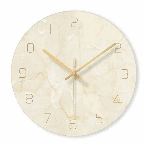 Seinäkello Marmorikehyksellä Moderni Design 6