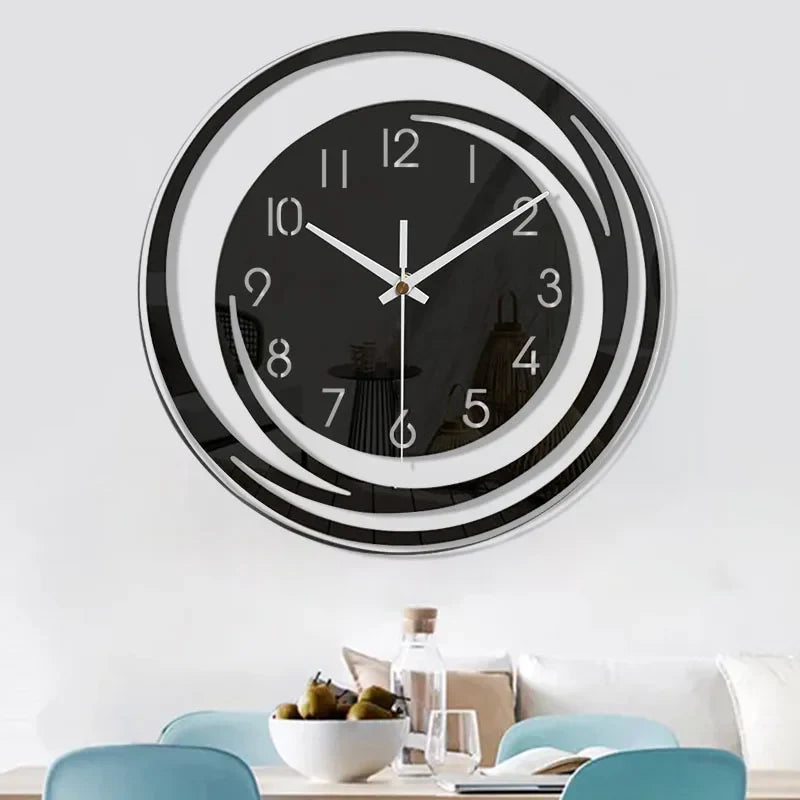 Seinäkello Moderni Minimalistinen Musta Akryyli 3