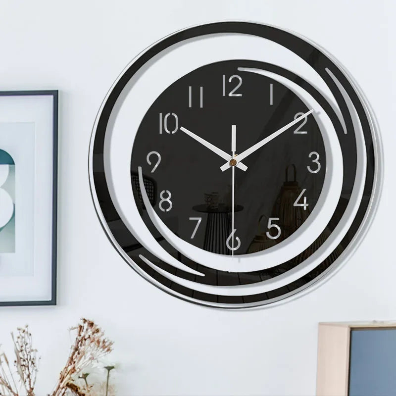 Seinäkello Moderni Minimalistinen Musta Akryyli 4