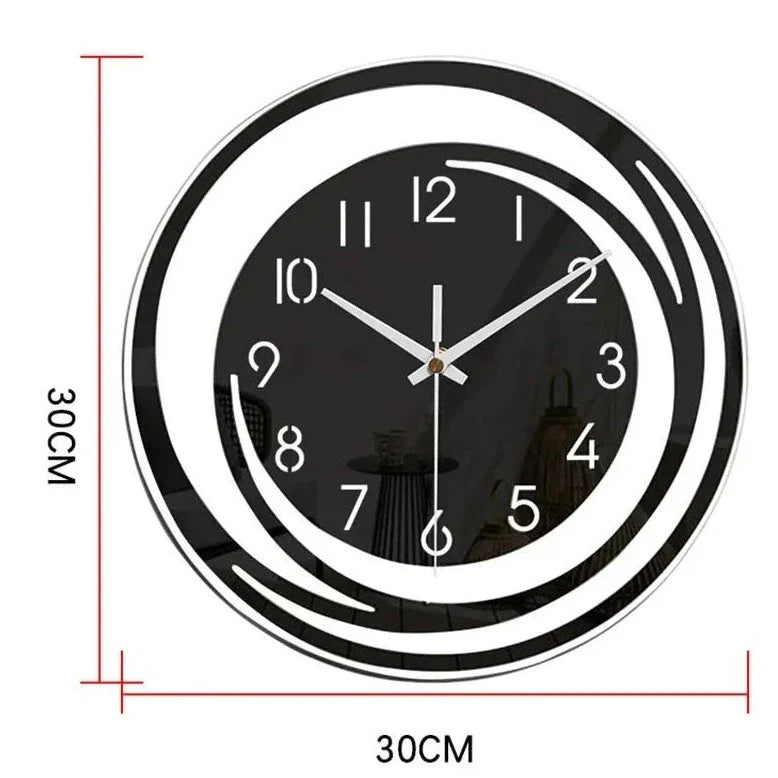 Seinäkello Moderni Minimalistinen Musta Akryyli 7
