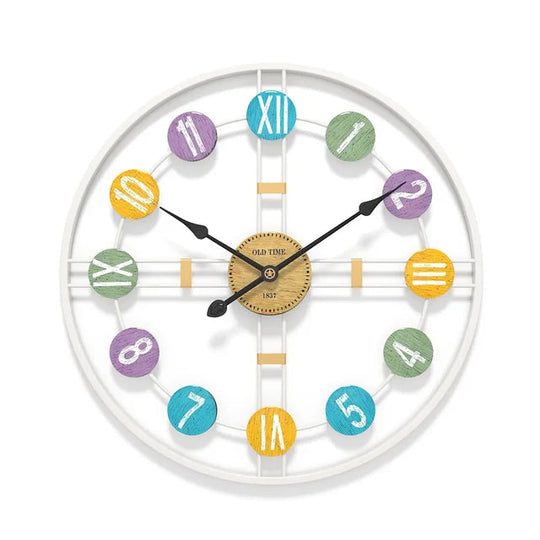 Seinäkello Roomalaisilla Numeroilla 3D-muotoilulla 10