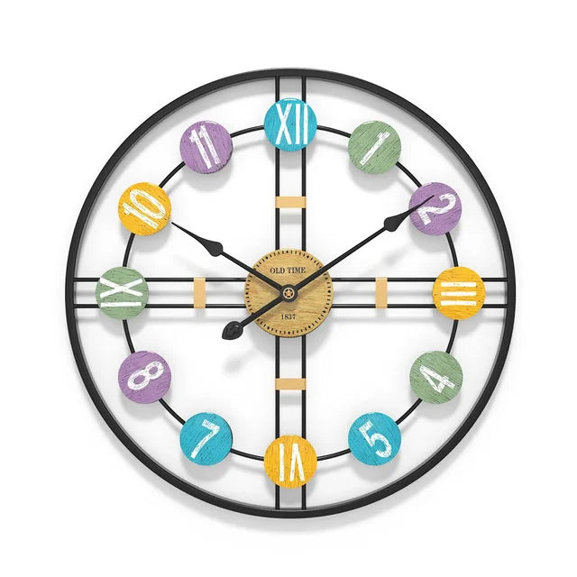 Seinäkello Roomalaisilla Numeroilla 3D-muotoilulla 9