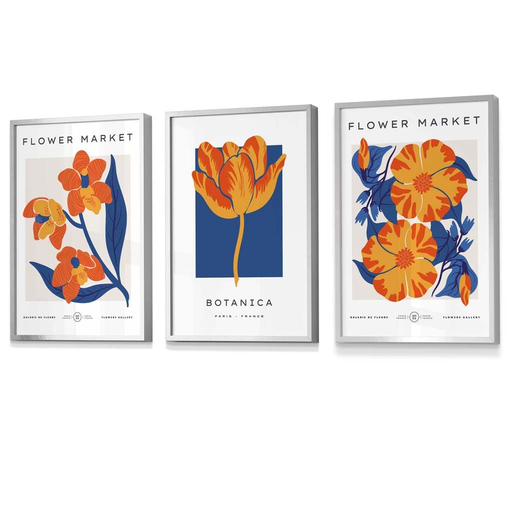 Seinätaideprintit Kukka-aiheiset Setti 4