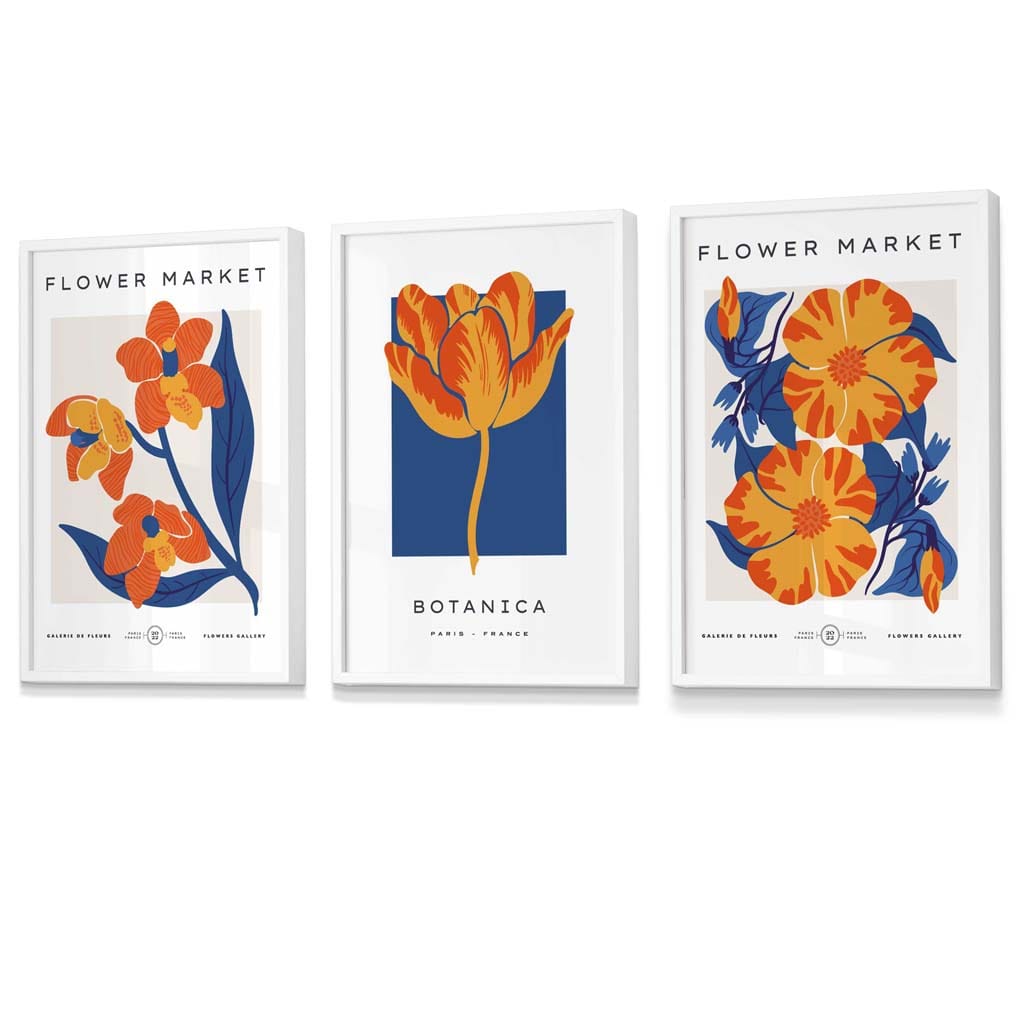 Seinätaideprintit Kukka-aiheiset Setti 5