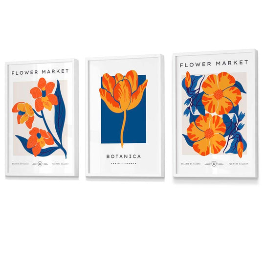 Seinätaideprintit Kukka-aiheiset Setti 5