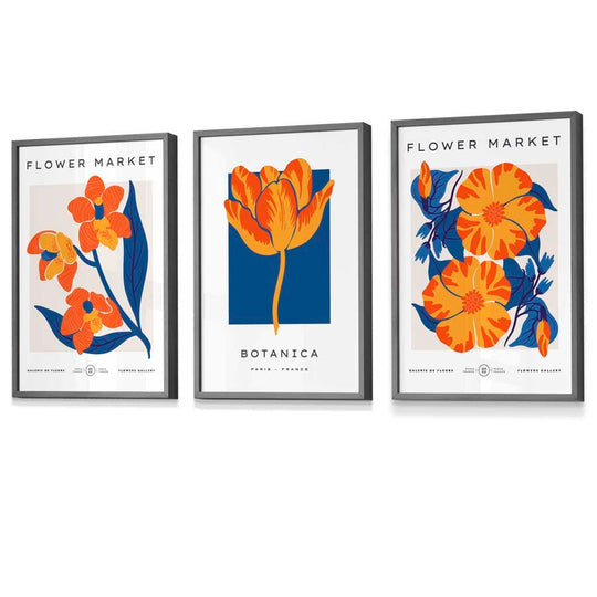 Seinätaideprintit Kukka-aiheiset Setti 7
