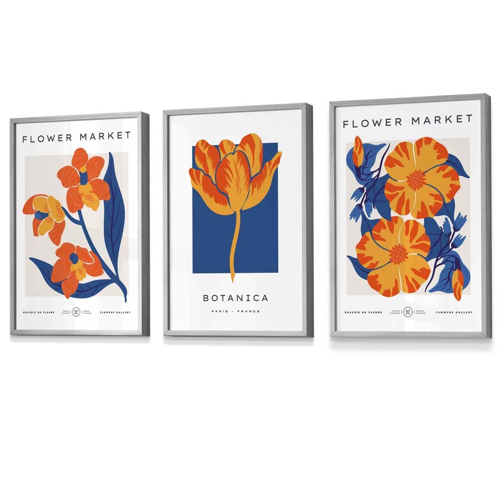 Seinätaideprintit Kukka-aiheiset Setti 8