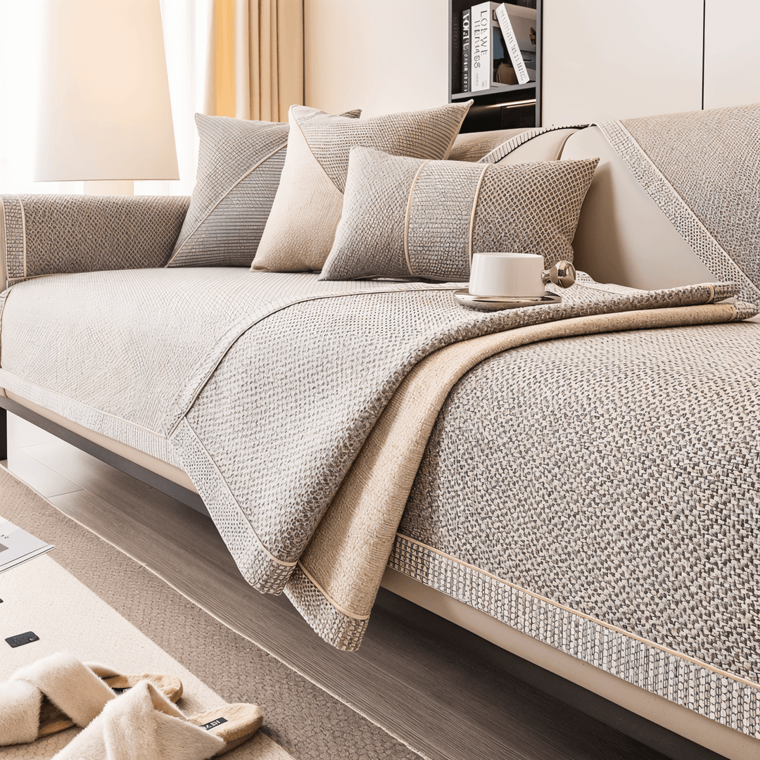 Sohvapäällinen Liukumattomalla Suunnittelulla Moderni Suoja 6