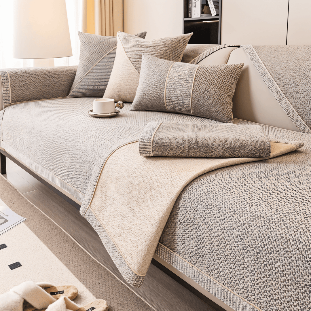 Sohvapäällinen Liukumattomalla Suunnittelulla Moderni Suoja 7