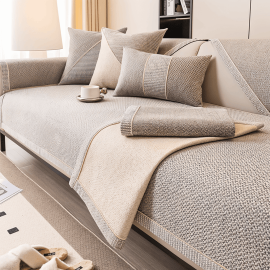 Sohvapäällinen Liukumattomalla Suunnittelulla Moderni Suoja 7