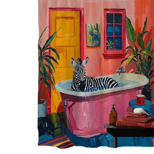 Suihkuverho Trooppisella Seeprakuvioinnilla 0