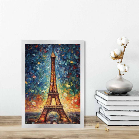 Taideprintti Eiffel-tornista Auringonlaskussa 2