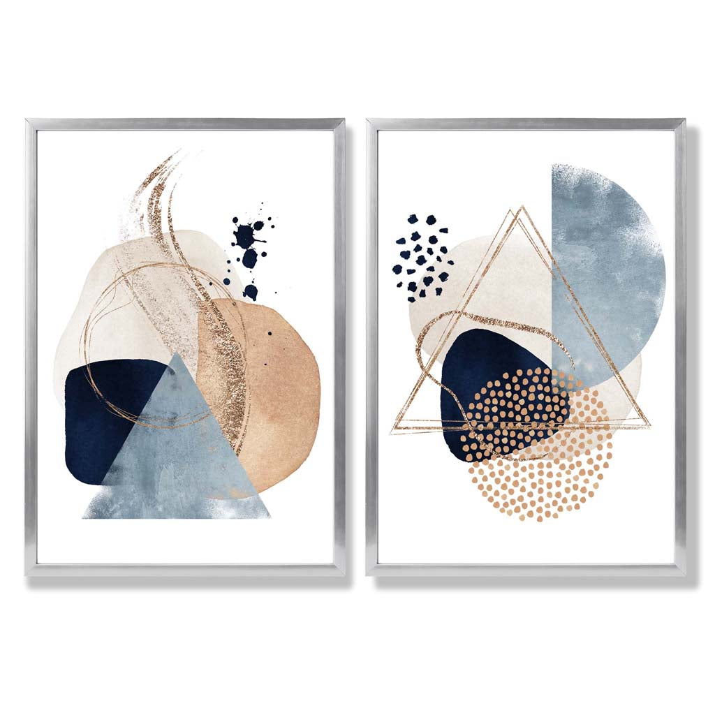 Taideprinttien Kehyssarja Sininen Beige 9