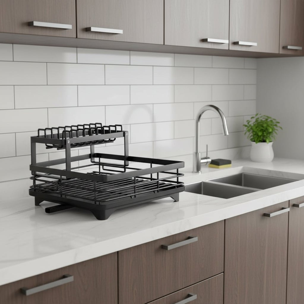 Taitettava Astiahylly Moderniin Keittiöön Minimalistinen Design 1