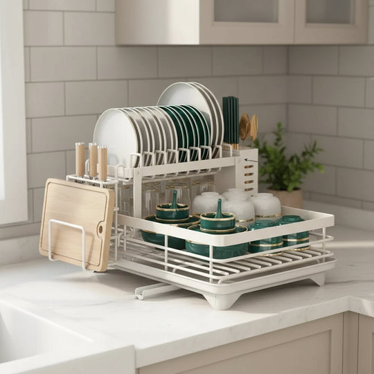 Taitettava Astiahylly Moderniin Keittiöön Minimalistinen Design 3