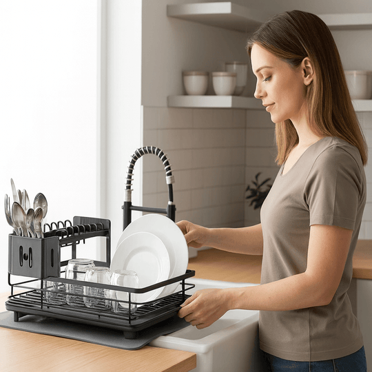 Taitettava Astiahylly Moderniin Keittiöön Minimalistinen Design 4
