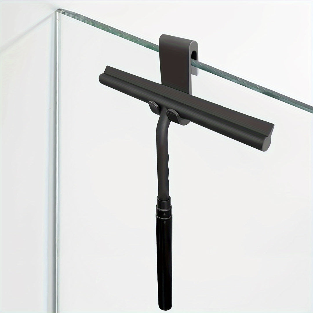 Telescopic Shower Cleaner Adjustable Handle Aluminum Plastic Silicone 2