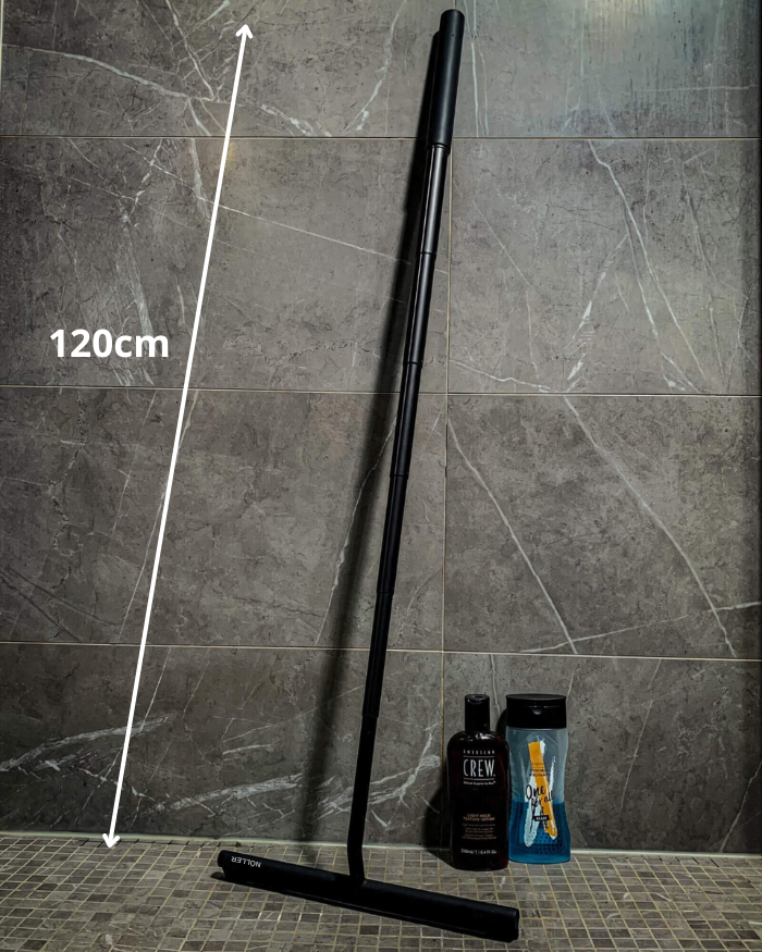 Telescopic Shower Cleaner Adjustable Handle Aluminum Plastic Silicone 5