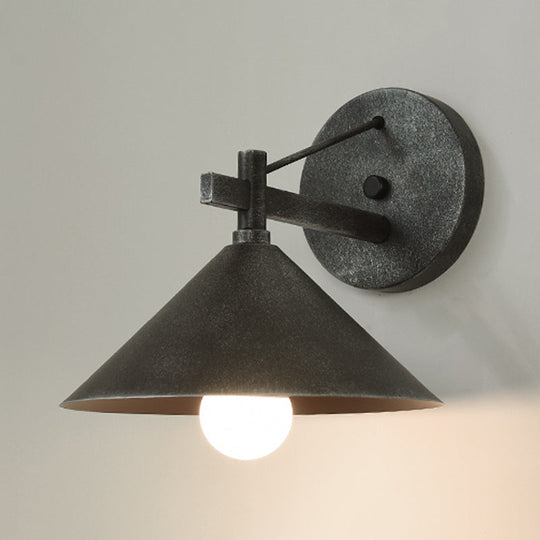 Teollinen Seinävalaisin Vintage Metallikartio Ulkokäyttöön 0