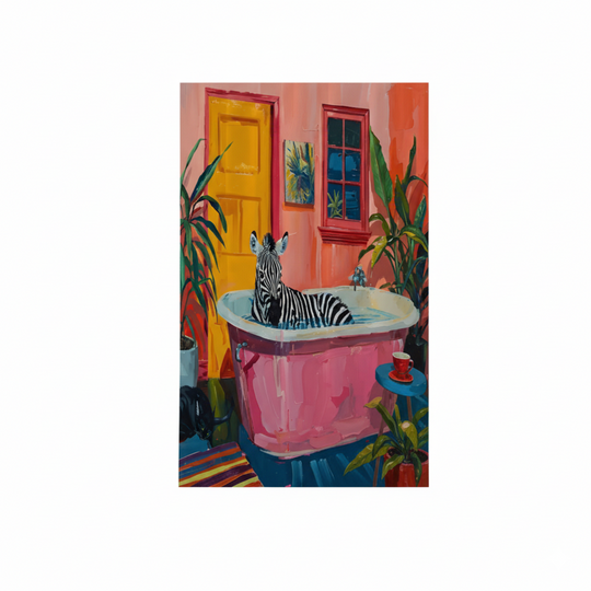 Trooppinen Suihkuverho Seepra - Tyylikäs Kylpyhuoneverho