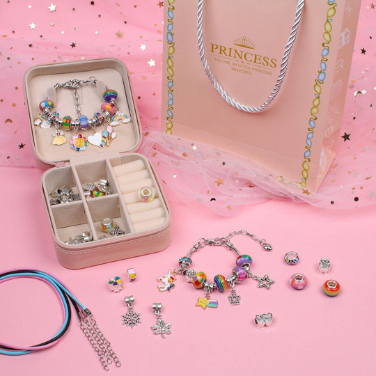 Tyttöjen DIY Charm Rannekoru Setti 0