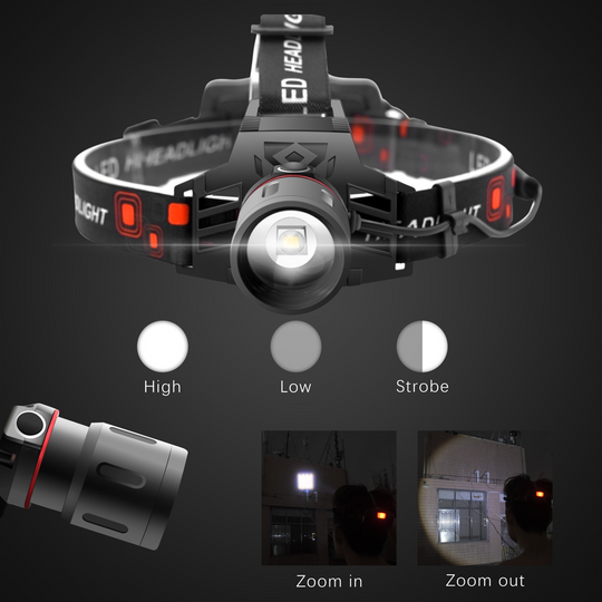 USB-ladattava LED-otsalamppu 1