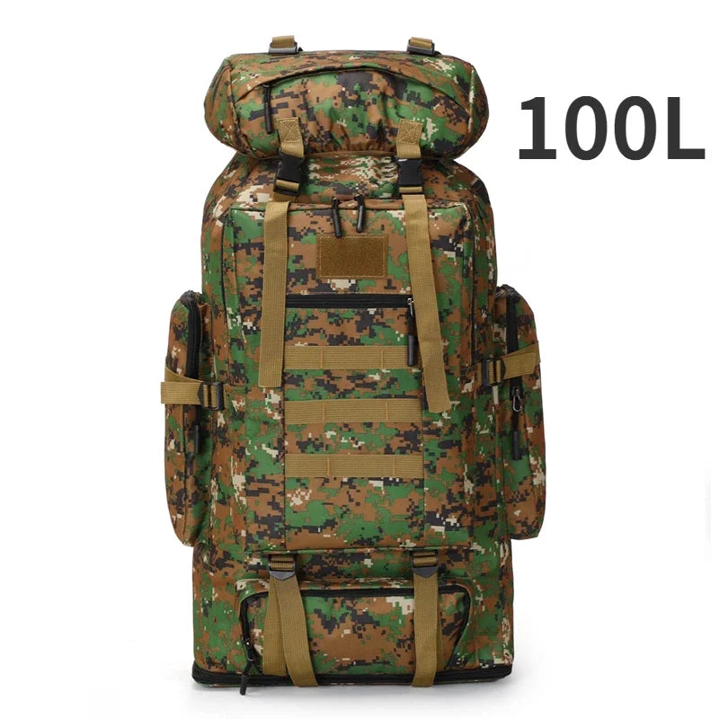 Ulkoilureppu 80L/100L Kiipeilyyn ja Retkeilyyn 9