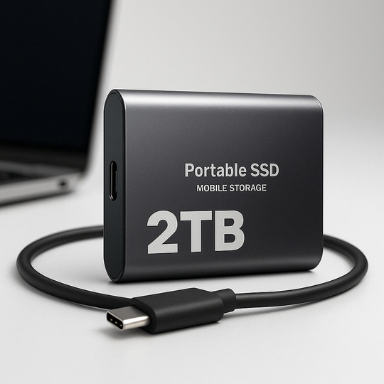 Ulkoisen SSD-aseman 2TB USB-C-tallennusratkaisu 0