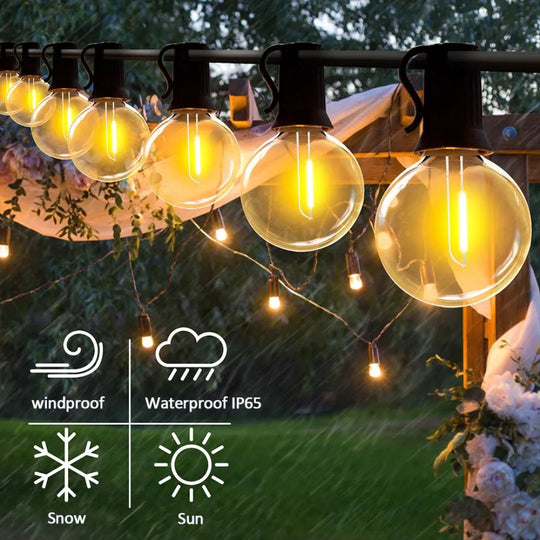 Ulkokäyttöön Sopivat Aurinkokäyttöiset Valonauhat 1