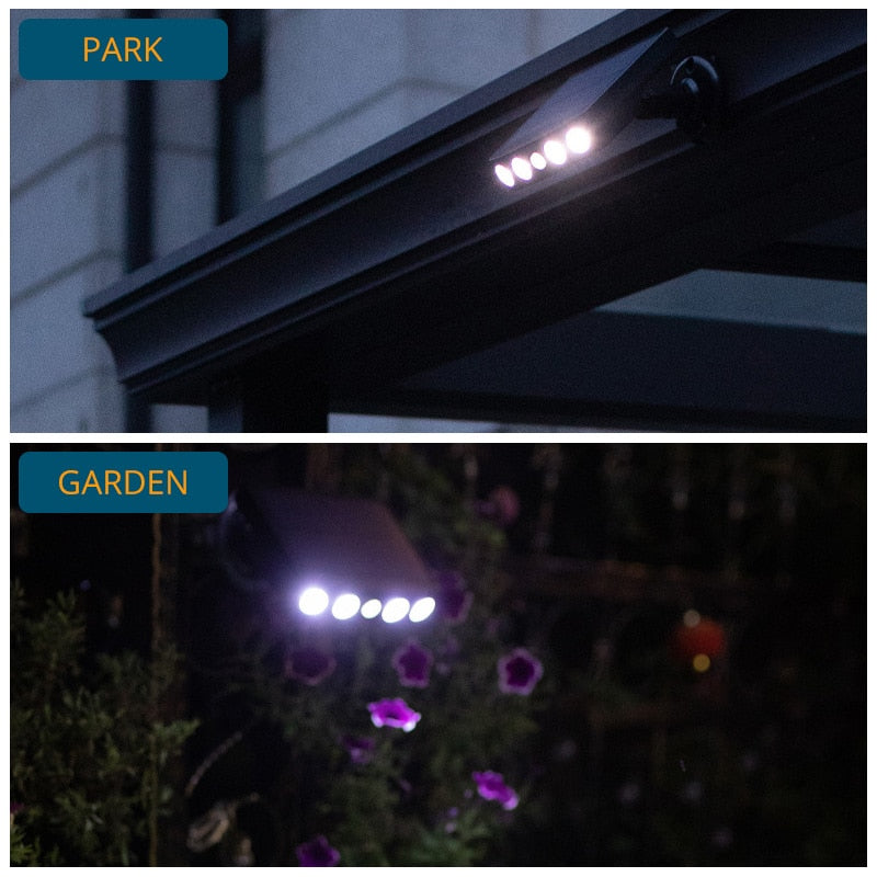 Ulkokäyttöön tarkoitettu LED-liiketunnistimella varustettu aurinkolamppu 2
